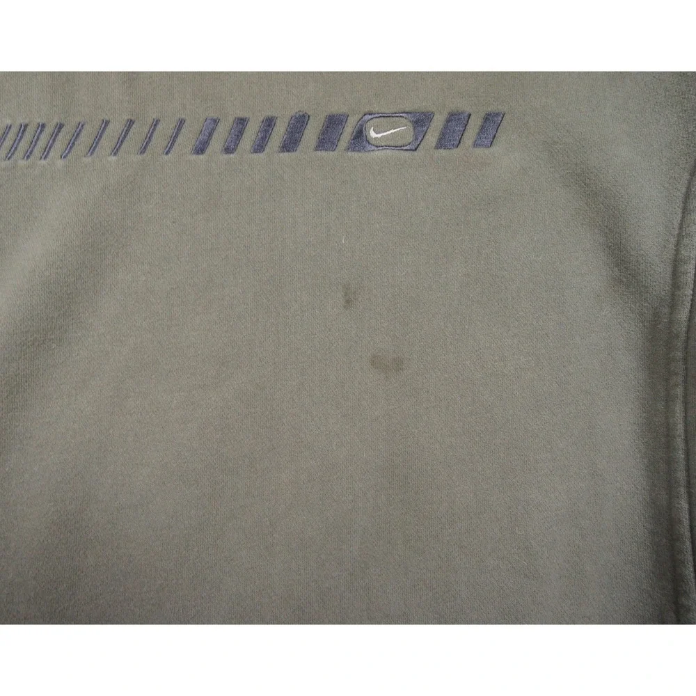 Vintage Nike Sweatshirt Mens XLarge Green Crewneck Pullover Y2K Sweater Swoosh
